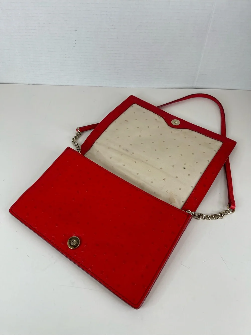 kate spade Red Textured Leather Crossbody Shoulder Bag